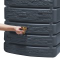 Dekoracyjny zbiornik na deszczówkę Slim Stone Decor 500 litrów grafitowy szary.