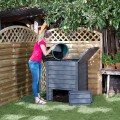 Kompostownik Thermo-Wood 600L z podstawą - zdjęcie aranżacyjne.