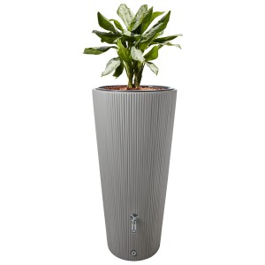 Zbiornik na wodę deszczową  Linus 2w1 220L cynkowoszary