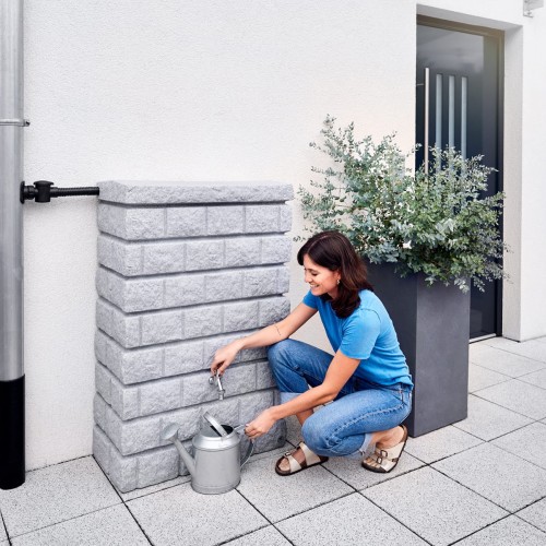 Zdjęcie aranżacyjne: zbiornik Rocky Junior, jasny granit.