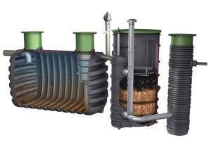 EcoDrop4 biologiczna oczyszczalnia ścieków z przepompownią 2100 litrów