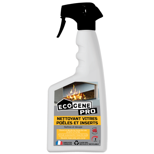 ECOGENE PRO Spray do czyszczenia szyb kominkowych.